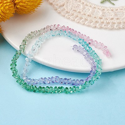 Transparent Baking Paint Glass Bead Strands GLAA-YW0003-17G-1