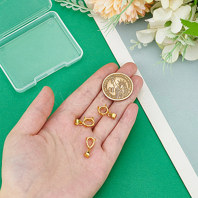 3Pcs 3 Styles Brass Pendant Cabochon Settings KK-PH0014-70-1