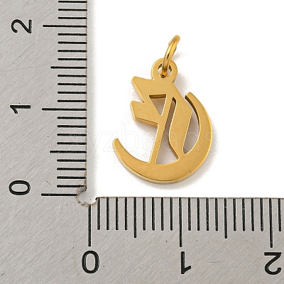 Ion Plating(IP) 304 Stainless Steel Charms STAS-I010-01G-E-1