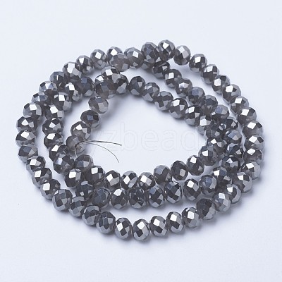 Electroplate Glass Beads Strands EGLA-A034-J6mm-Y01-1