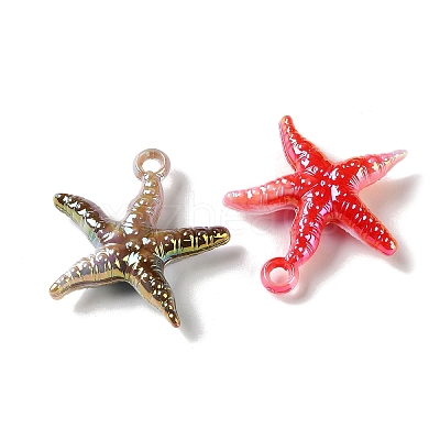 Two-tone Opaque Acrylic UV Plating Pendants AC-CBAA26B-15-1