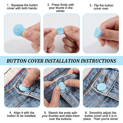 Silicone Button Covers for Jeans FIND-WH0148-821D-1