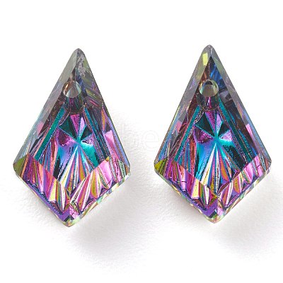 Embossed Glass Rhinestone Pendants GLAA-J101-01A-001VO-1
