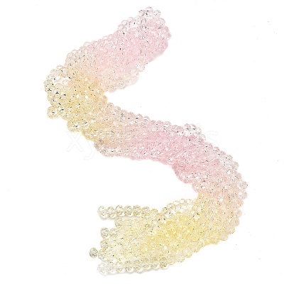 Transparent Painted Glass Beads Strands DGLA-A034-T6mm-A25-1