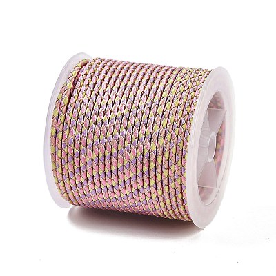 11M Polyester Braided Cord with Cotton Core & Metallic Thread OCOR-Z006-01-21-1
