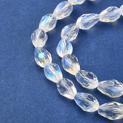 Electroplate Glass Bead Strands EGLA-E010-8x12mm-AB01-1