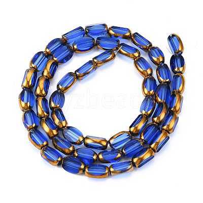 Electroplate Glass Beads Strands EGLA-N008-015E-1
