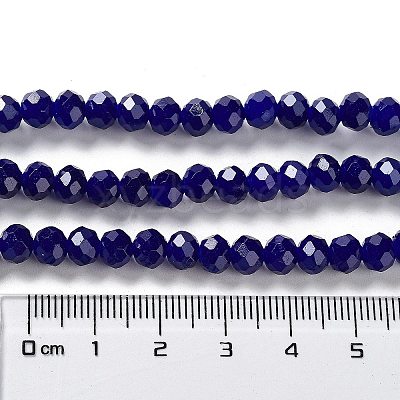 Baking Paint Imitation Jade Glass Bead Strands DGLA-A034-J6MM-A33-1