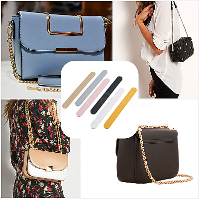 6Pcs 6 Colors Imitation Leather Bag Strap Padding PURS-CL0001-28-1
