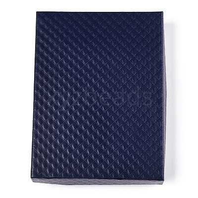 Rhombus Textured Cardboard Jewelry Boxes CBOX-T006-01B-1