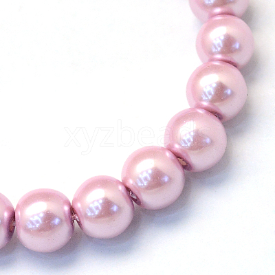 Baking Paint Pearlized Glass Pearl Round Bead Strands HY-Q003-10mm-47-1