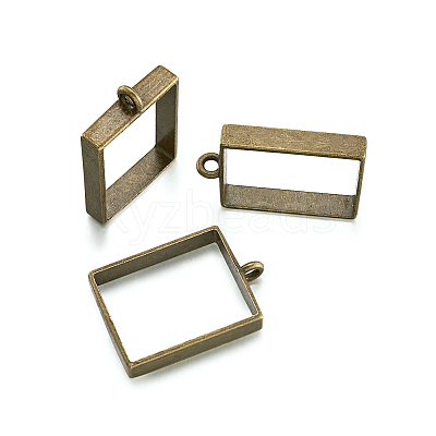 Alloy Open Back Bezel Big Pendants PALLOY-TA0021-02AB-1