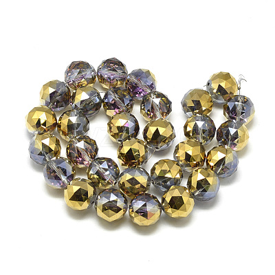Electroplate Glass Beads Strands EGLA-S166-18mm-M-1