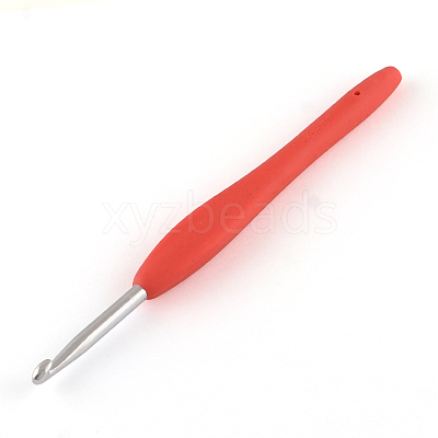 Aluminum Crochet Hooks with Rubber Handle Covered TOOL-R094-1