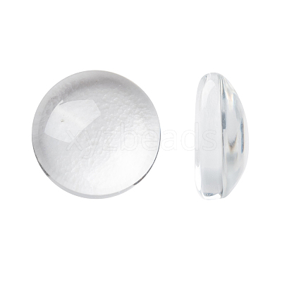 Transparent Glass Cabochons GGLA-R026-8mm-1