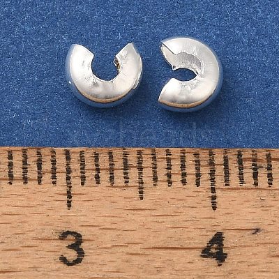 Brass Crimp Bead Cover X-KK-K383-07E-S-1