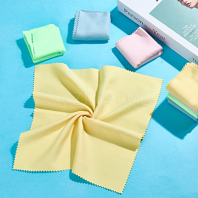 8Pcs 4 Colors Microfiber Musical Instrument Pipe Cleaning Cloth AJEW-CN0004-28-1