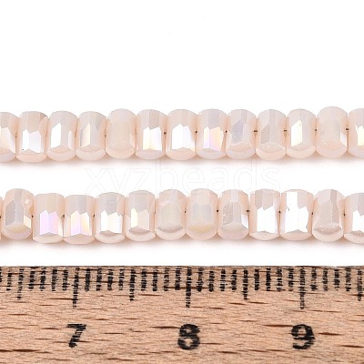Electroplate Opaque Glass Beads Strands EGLA-N022-09A-C04-1
