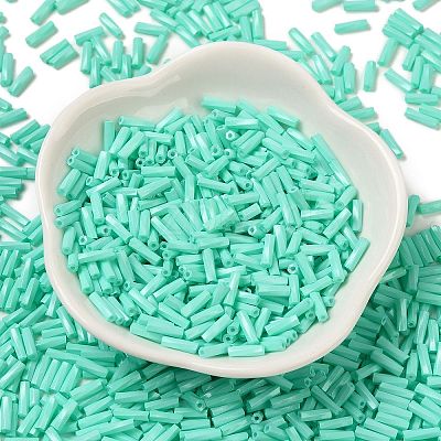 Baking Paint Glass Twist Bugle Beads SEED-C004-02D-1
