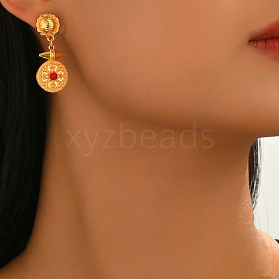 Alloy Rhinestone Stud Dangle Earrings for Women XJ2784-2-1