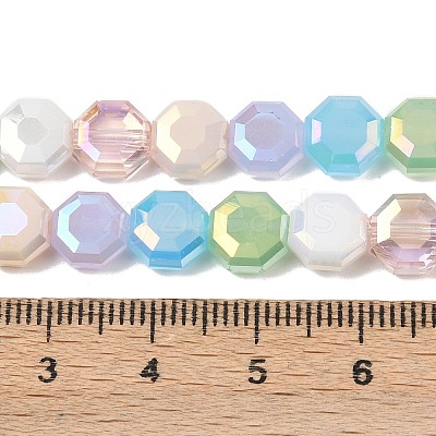 Electroplate Opaque Glass Beads Strands EGLA-G039-05A-01A-1