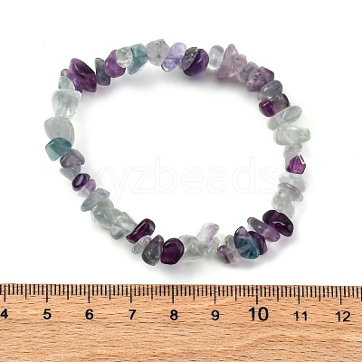 Chips Gemstone Beaded Stretch Bracelets X-BJEW-JB01826-1