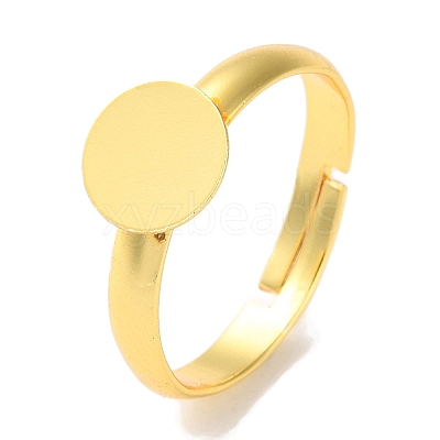 Rack Plating Adjustable Brass Ring Findings LS-KK-F090-08G-02-1