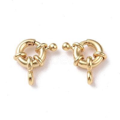 Eco-friendly Brass Spring Ring Clasps KK-D082-02G-A-1
