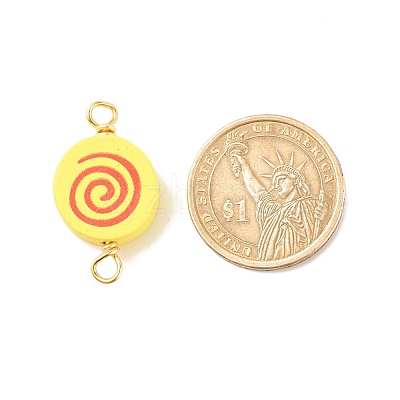 Spray Painted Wood Connector Charms PALLOY-JF01427-17-1