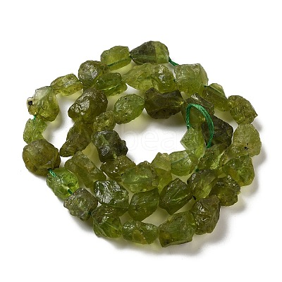 Raw Rough Natural Olive Quartz Beads Strands G-I283-G07-01-1