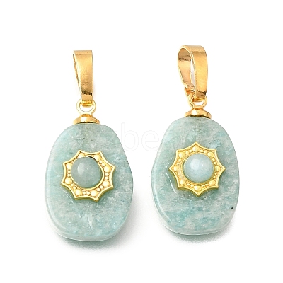 Natural Amazonite Pendants G-T151-03D-1