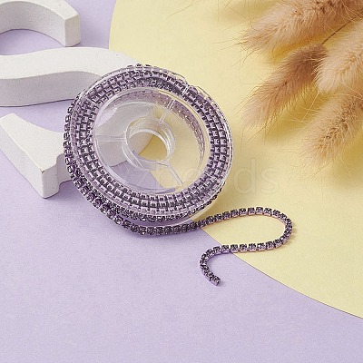 Electrophoresis Brass Rhinestone Strass Chains CHC-YW0001-05C-1