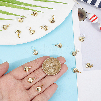 16Pcs Brass Charms ZIRC-HY0001-14-1