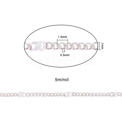 Soldered Brass Coated Iron Curb Chains CH-CJ0001-01A-S-1