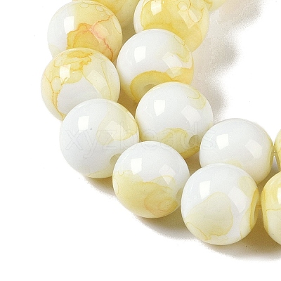 Baking Paint Glass Bead Strands GLAA-H031-01C-03-1