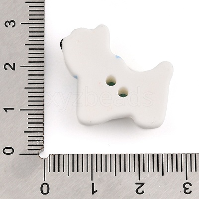 Dog Ceramic Buttons BUTT-I018-01E-01-1