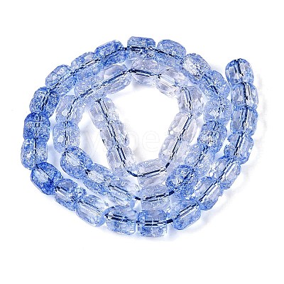 Transparent Crackle Glass Beads Strands GLAA-Q108-04A-02-1