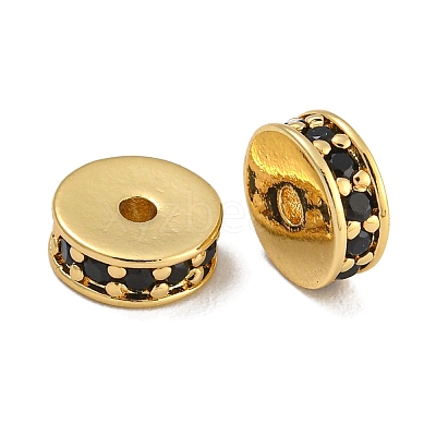 Rack Plating Brass Micro Pave Cubic Zirconia Beads KK-U030-27G-02-1