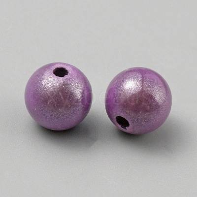 Matte Spray Painted Acrylic Beads OACR-TAC0001-13B-1