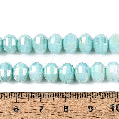 Anti-Tarnish Electroplate Glass Beads Strands GLAA-T025-8mm-19G-1