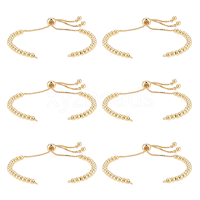 6Pcs Brass Chain Link Bracelet Making TWIR-UN0001-63-1