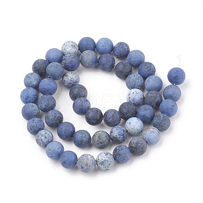 Natural Dumortierite Quartz Beads Strands G-T106-061-4MM-1