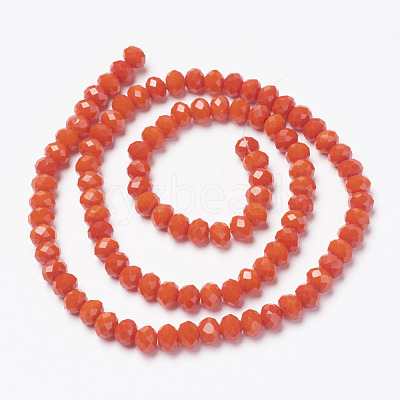Opaque Solid Color Glass Beads Strands EGLA-A034-P4mm-D03-1