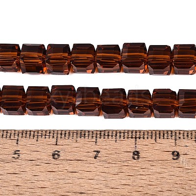 Transparent Glass Beads Strands GLAA-R041-8x8mm-A09-1