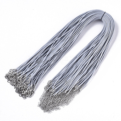 Waxed Cotton Cord Necklace Making MAK-S032-1.5mm-B17-1