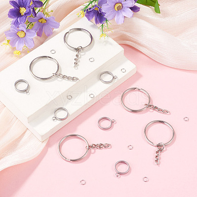 5Pcs 304 Stainless Steel Open Back Bezel Pendants STAS-TAD0001-01A-1