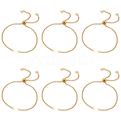 8Pcs 304 Stainless Steel Box Chain Slider Bracelet Makings AJEW-UN00017-1