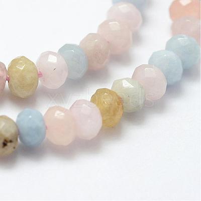 Natural Morganite Bead Strands G-G662-10-6mm-1