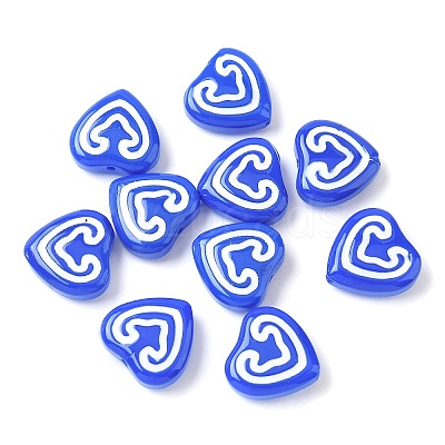 Baking Paint Glass Enamel Beads LAMP-D303-07C-1