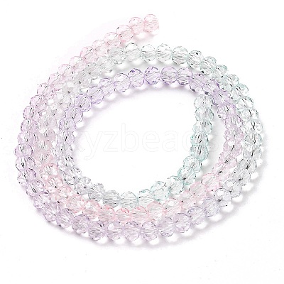 Transparent Painted Glass Beads Strands X1-DGLA-A034-T4mm-A23-1
